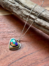 Load image into Gallery viewer, Oregon Surfite Sterling Silver Heart Necklace
