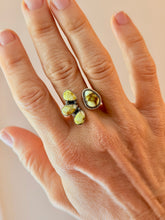 Load image into Gallery viewer, Palomino Cluster Turquoise Sterling Silver Open Ring