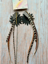 Load image into Gallery viewer, Light As A Feather FUN Rooster Feather Silver Earrings