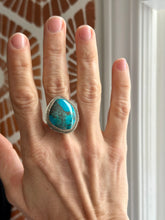 Load image into Gallery viewer, Kingman Turquoise, Sterling Silver Ring, Size 8.5