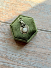 Load image into Gallery viewer, Oxidized Australian Opal and Cross Sterling Silver Pendant