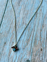 Load image into Gallery viewer, Vintage Garnet and Moonstone Sterling Silver Necklace