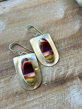 Load image into Gallery viewer, Matte Mookaite Jasper  Picturesque Sterling Silver Earrings