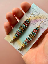 Load image into Gallery viewer, Beaded Brass Fish Earrings