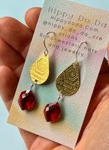 Load image into Gallery viewer, Mixed Metal Artsy Abract Dangle Earrings