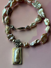 Load image into Gallery viewer, Mermaid Blushful Baroque Pearl Sterling Silver Statement Necklace