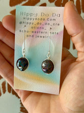 Load image into Gallery viewer, Beautiful Peacock Iridescent Luster Baroque Pearl Sterling Silver Dangle Earrings