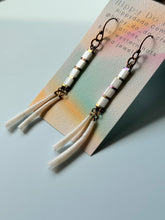 Load image into Gallery viewer, Native BohoTila Beads and Dentalium Shell Dangle Earrings