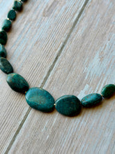 Load image into Gallery viewer, Graduated Beaded Dark Blue Turquoise Necklace