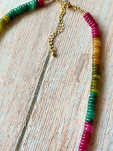Load image into Gallery viewer, Ombré Rhinestone Beaded Necklace