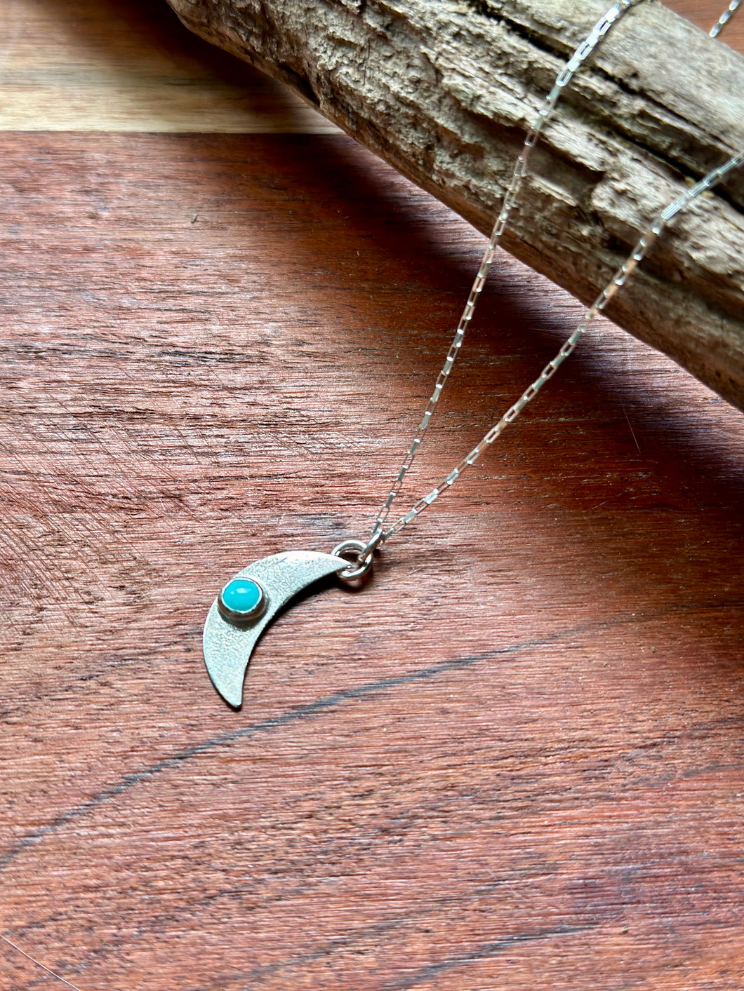 Carico Lake Turquoise Crescent Moon Necklace