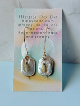 Load image into Gallery viewer, Treasure Trunk Baroque Freshwater Pearl Hammered Dangle Earrings