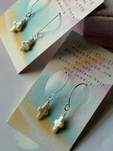 Load image into Gallery viewer, Mermaid Freshwater Cross Pearl Sterling Silver Dangles