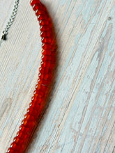 Load image into Gallery viewer, Tangerine Gemmy Necklace, Silver Clasp
