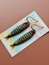 Load image into Gallery viewer, Beaded Brass Fish Earrings