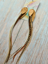 Load image into Gallery viewer, Light As A Feather FUN Rooster Feather Silver Earrings