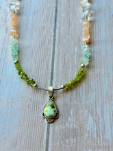Load image into Gallery viewer, Palomino and Multi Gemstone Nugget Necklace