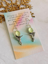 Load image into Gallery viewer, TBFL Collection, Prehnite Hummingbird Sterling Silver Dangle Earrings