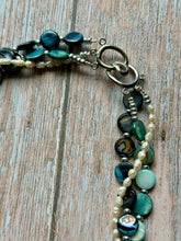 Load image into Gallery viewer, SALTY COLLECTION Vintage Shell Buckle Multi Strand Sterling Silver Necklace
