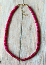 Load image into Gallery viewer, Fuchsia Rhinestone Beaded Necklace