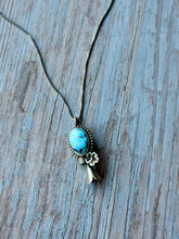 Load image into Gallery viewer, Beautiful Mini Squash Golden Hills Turquoise Sterling Silver Necklace