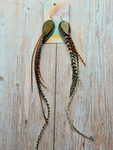 Load image into Gallery viewer, Light As A Feather FUN Rooster Feather Silver Earrings