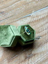 Load image into Gallery viewer, Aurora Opal and Black Onyx, Inlay Checkerboard, sterling silver ring, size 7