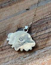 Load image into Gallery viewer, White Australian Opal and Pink Mussel Shell Floral Sterling Silver Pendant Necklace