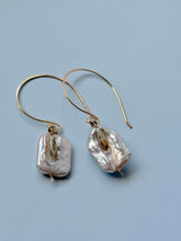 Load image into Gallery viewer, Treasure Trunk Baroque Freshwater Pearl Hammered Dangle Earrings