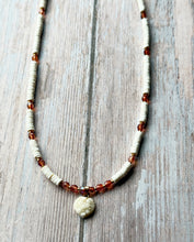 Load image into Gallery viewer, Autumn Refresh Vintage Heart Pendant and Shell Necklace