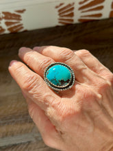 Load image into Gallery viewer, Kingman Turquoise, Sterling Silver Ring, Size 9.5