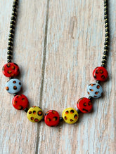 Load image into Gallery viewer, Vintage Inspired Czech Glass Bead Ladybug Necklace