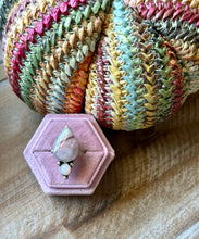 Load image into Gallery viewer, Pink Opal and Eindy Mountain Agate Sterling Silver Ring, Size 7.5
