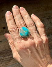 Load image into Gallery viewer, Kingman Turquoise, Sterling Silver Ring, Size 8.5