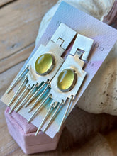 Load image into Gallery viewer, Reclaimed Boho Wesrwen Sterling Silver Earrings with Gemmy Lemon Quartz