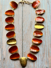 Load image into Gallery viewer, Vintage Amber Enamel Statement Necklace