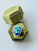 Load image into Gallery viewer, Bluebird Azurite Sterling Silver Ring, size 6.75