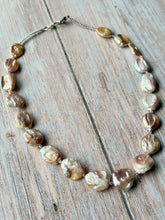 Load image into Gallery viewer, Blush Rectangular Baroque Pearl Necklace