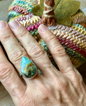 Load image into Gallery viewer, Baja Chrysocolla Sterling Silver Ring, Size 8.5