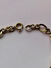Load image into Gallery viewer, Vintage Mermaid Pearl Gold Fill Chonky Charm Bracelet