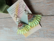 Load image into Gallery viewer, Boho Beaded Fan Earrings