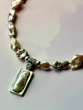 Load image into Gallery viewer, Mermaid Blushful Baroque Pearl Sterling Silver Statement Necklace