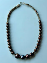 Load image into Gallery viewer, Beautiful Peacock Iridescent Luster Baroque Pearl Statement Necklace