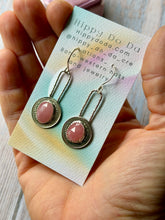 Load image into Gallery viewer, Pink Guava Quartz and Canadian Coin Dangle Earrings