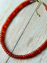 Load image into Gallery viewer, Tangerine Gemmy Necklace, Gold Clasp