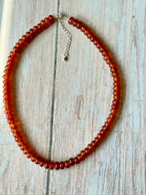 Load image into Gallery viewer, Tangerine Gemmy Necklace, Silver Clasp