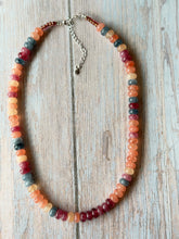 Load image into Gallery viewer, Spiced Apple Gemmy Necklace, Silver Clasp