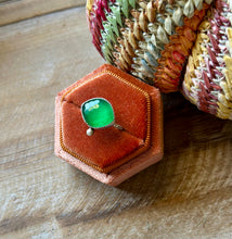 Load image into Gallery viewer, Green Onyx Sterling Silver Ring, Size 7