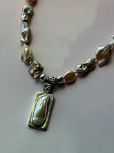 Load image into Gallery viewer, Mermaid Blushful Baroque Pearl Sterling Silver Statement Necklace