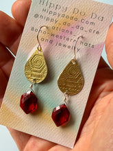 Load image into Gallery viewer, Mixed Metal Artsy Abract Dangle Earrings